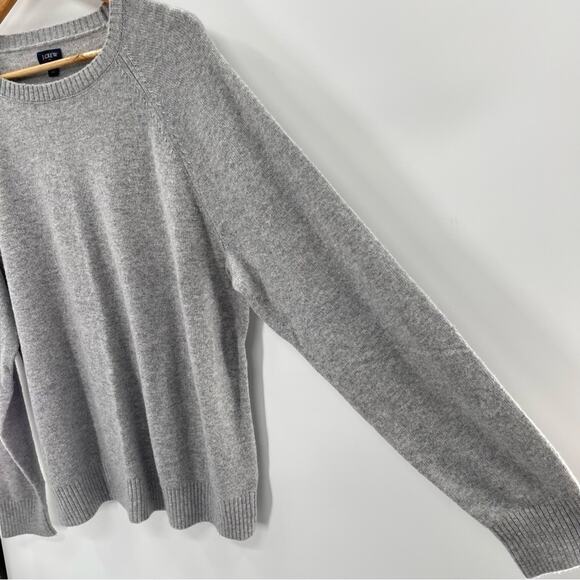 J. Crew Lambs Wool Blend Gray Crewneck Sweater Size XXL - Picture 4 of 11